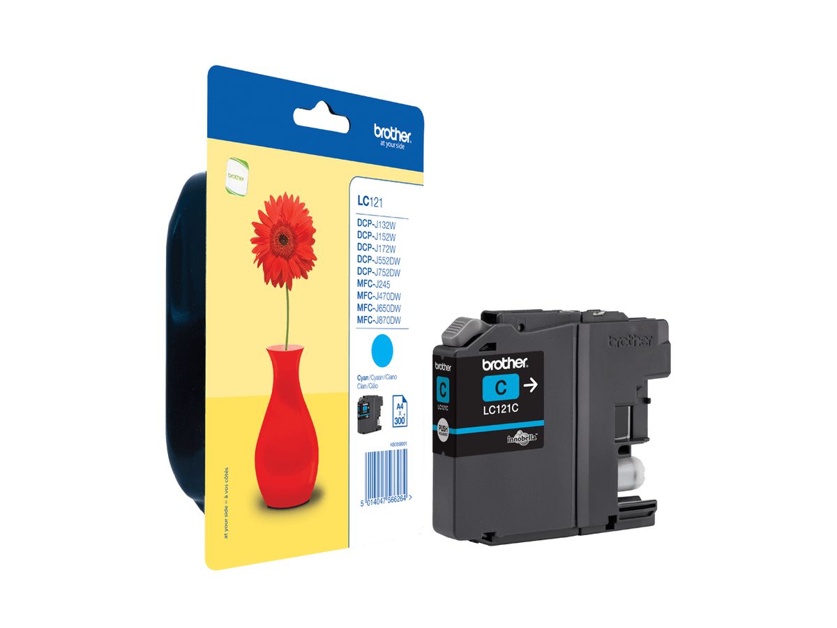 Brother LC121C inktcartridge 1 stuk(s) Origineel Cyaan