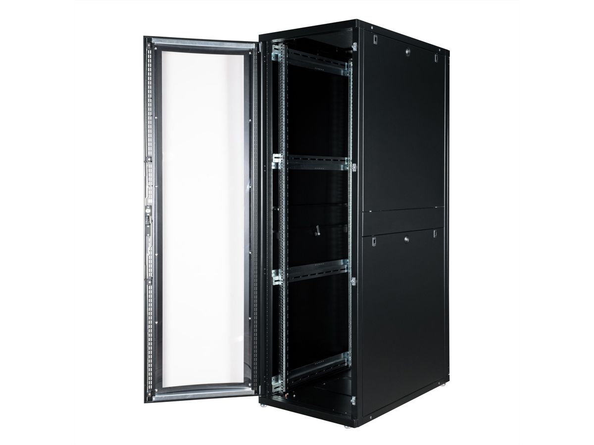 ROLINE 19-inch server rack Pro 42 U, 600x1000 BxD zwart plexiglas