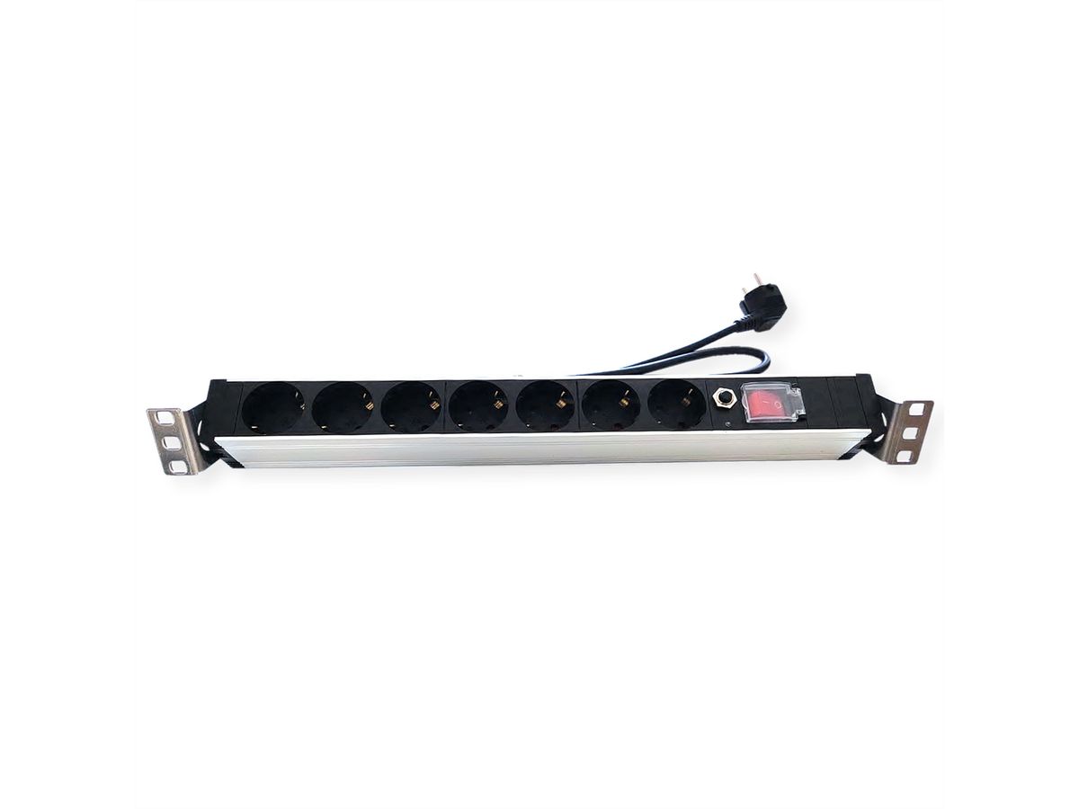 VALUE 19" PDU for Cabinets, 7x, 4000W, CEE 7/7 German Type Plug, 3 m