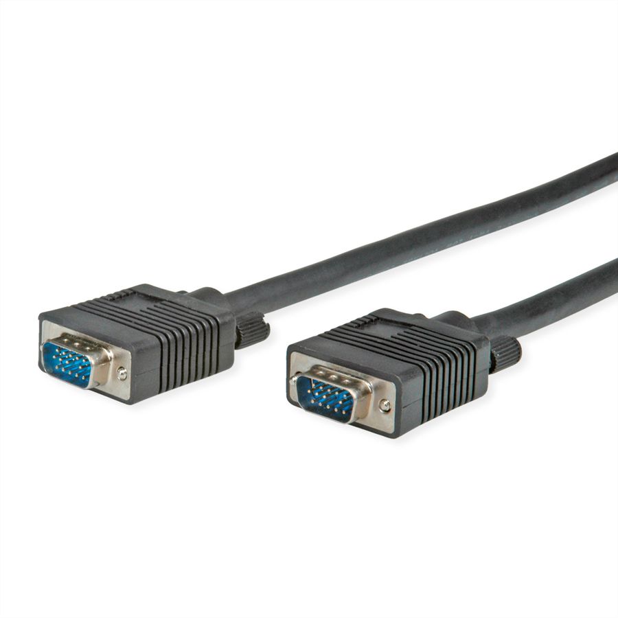 STANDAARD SVGA-kabel HD15 M/M, zwart, 10 m