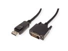 VALUE DisplayPort Kabel DP Male - DVI-D Male, zwart, 5 m