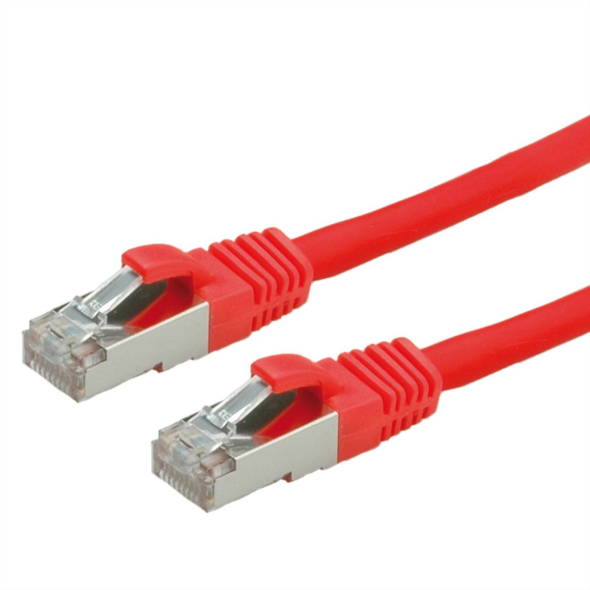 VALUE S/FTP Patch Cord Cat.6 (Class E), halogen-free, red, 2 m