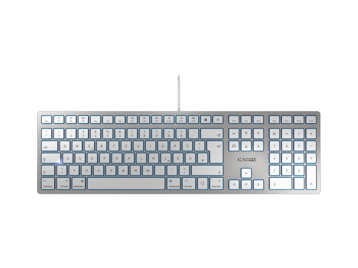 CHERRY KC 6000 SLIM FOR MAC keyboard USB QWERTY US English Silver