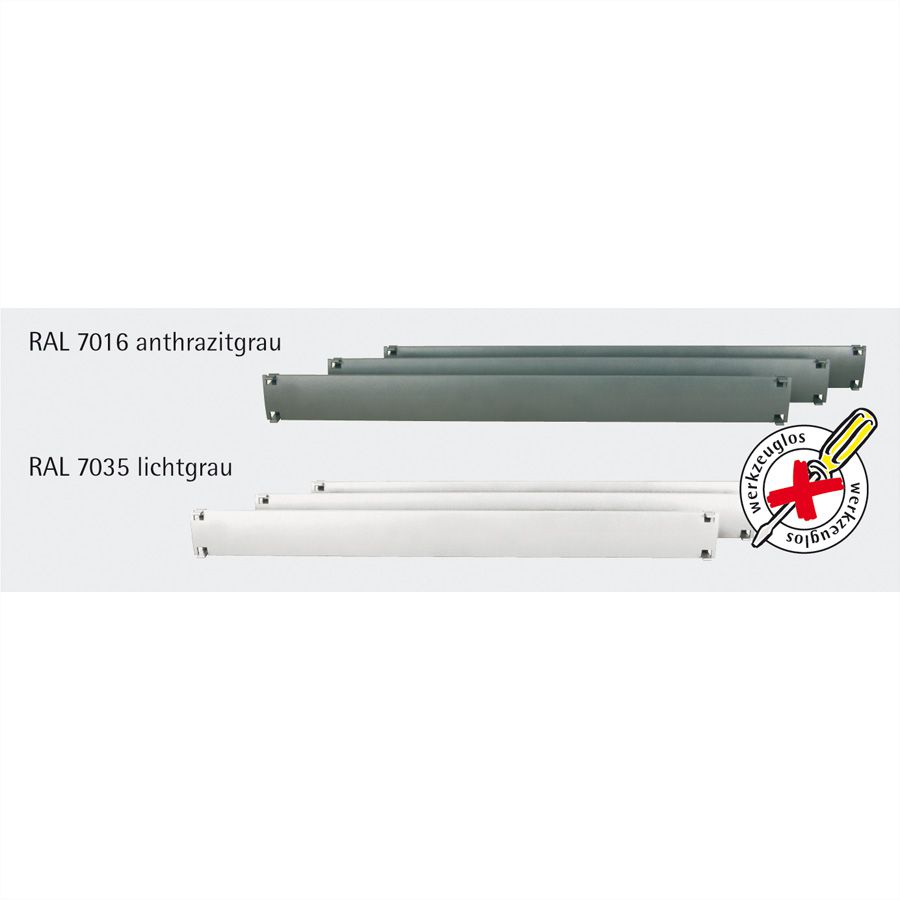 19"-Blindplatten zum Einklipsen, Kunststoff 1 HE, 10St., RAL 7016 anthrazit