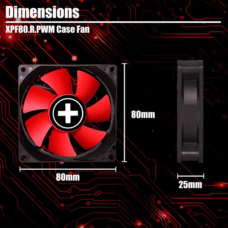 Xilence XPF80.R.PWM 80mm PWM Case Fan, 4PIN