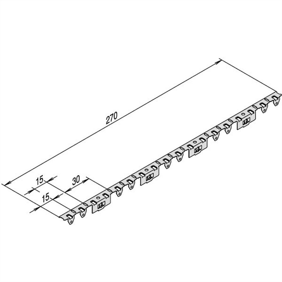 SCHROFF EMC rvs pakking tussen afdekplaat en zijwand - KONT.STR ADBL-SW 10STK