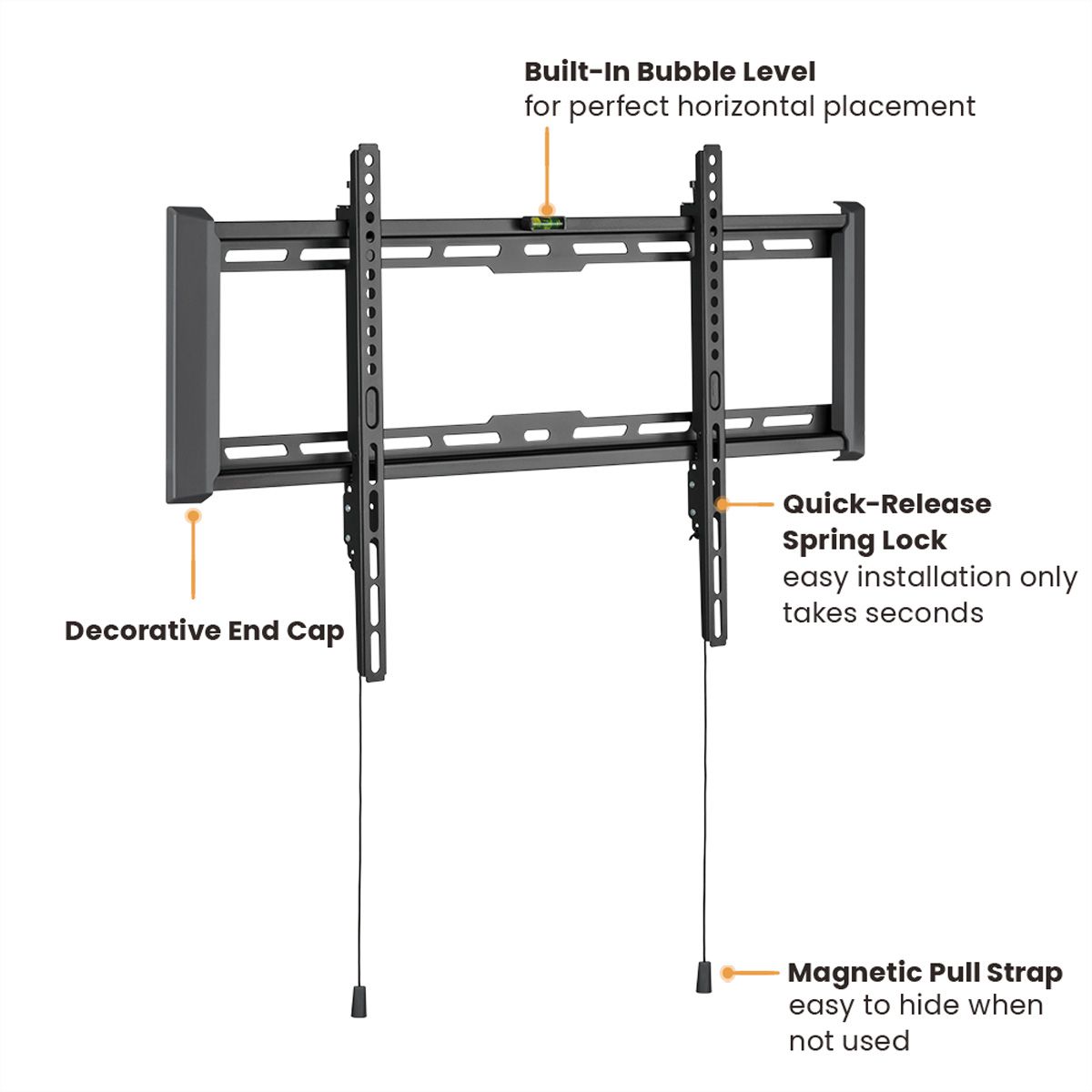 VALUE TV Wall Mount, 27mm Wall Distance, < 75kg, VESA 600x400, fixed