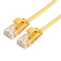 ROLINE UTP Data Center Patchkabel Cat.6A (Class EA), LSOH, extra dun, geel, 1,5 m