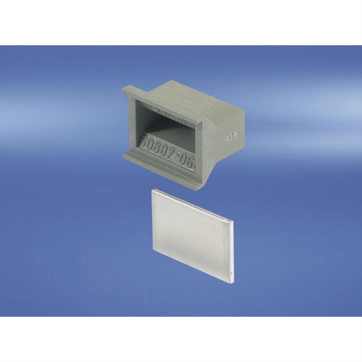 SCHROFF kunststof handgreep trapeziumvormig, grijs, 4 pk