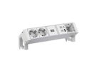 BACHMANN DESK2 ALU WHITE 2xCEE7/3 1xCM 1xUSB A/C 22W 0.2m GST18