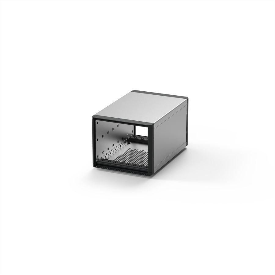 SCHROFF RatiopacPRO, Desktop Case, Retrofittable Shielding, Front Trim, 3 U, 28 HP, 315 mm