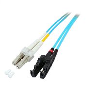 Quality LWL-Kabel duplex 50/125µm OM3, E2000/LC, grün, 10 m