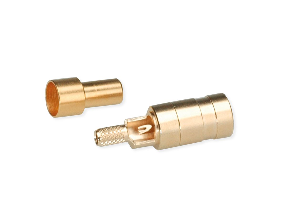 TELEGÄRTNER SMB-Buchse für RG-316/U, vergoldet, Löt-/Crimpanschluss