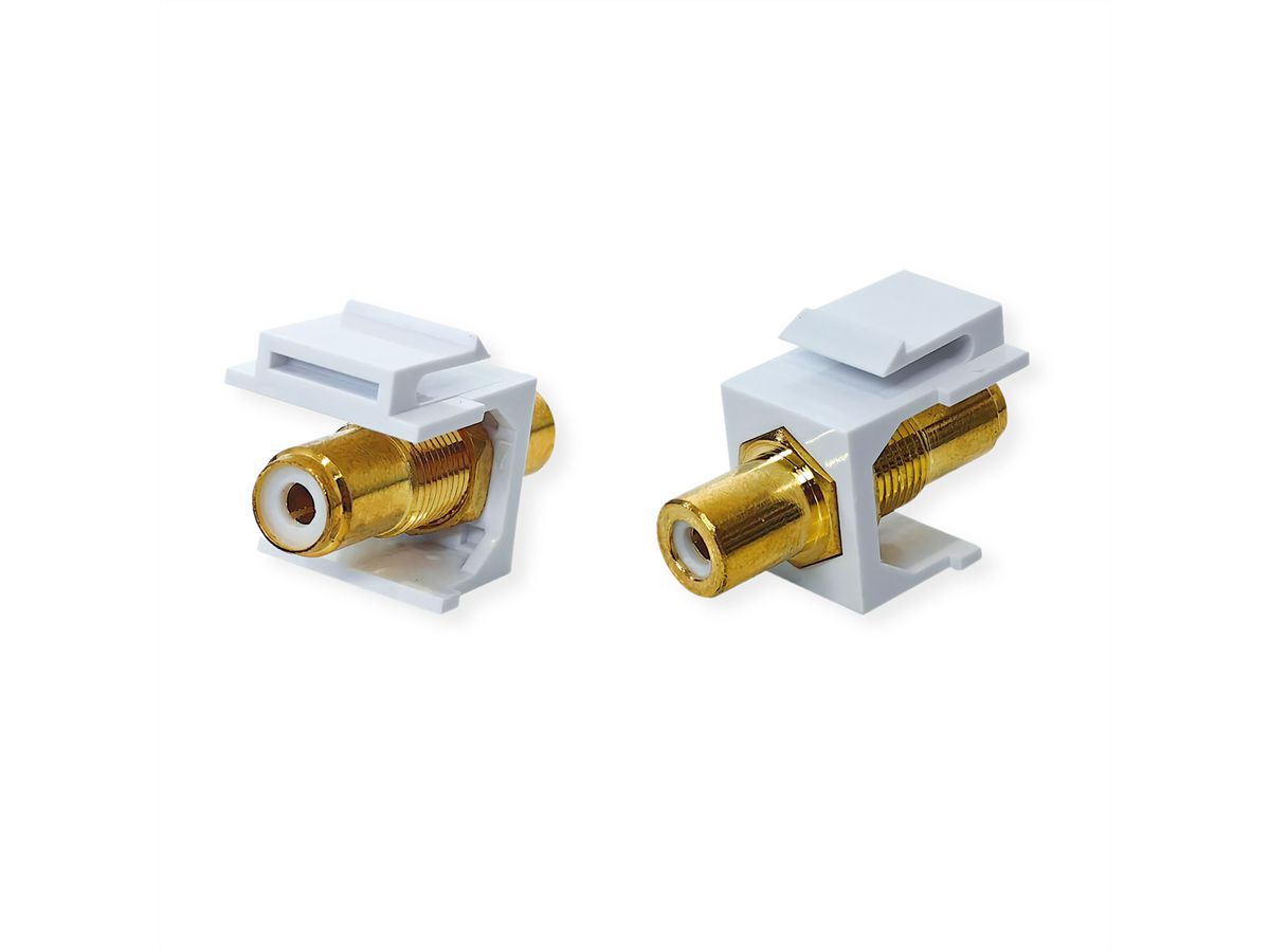 VALUE RCA Keystone Coupler, Plastic, white