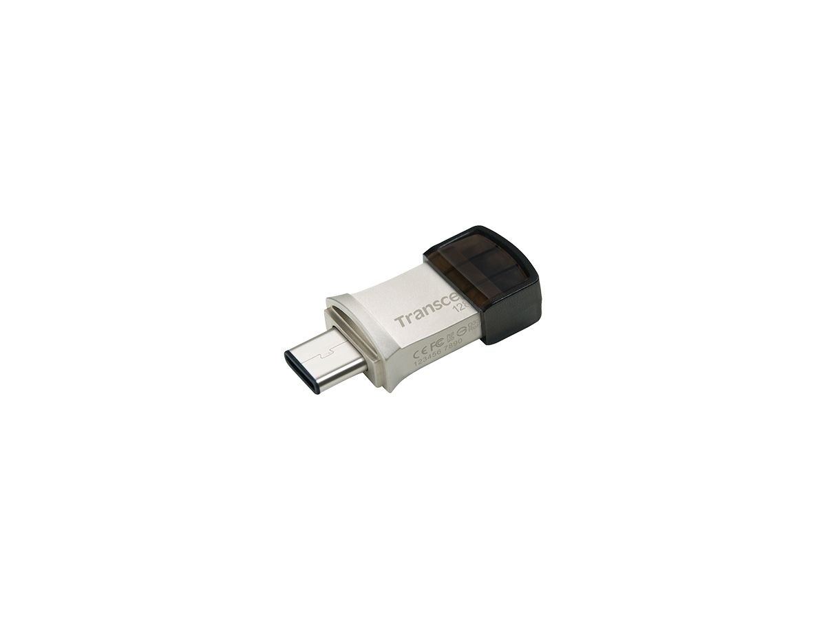 Transcend JetFlash 890 USB flash drive 128 GB USB Type-A / USB Type-C 3.2 Gen 1 (3.1 Gen 1) Zwart, Zilver