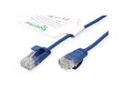 ROLINE GREEN UTP patchkabel Cat.6A (Class EA), LSOH, extra dun, blauw, 0,5 m