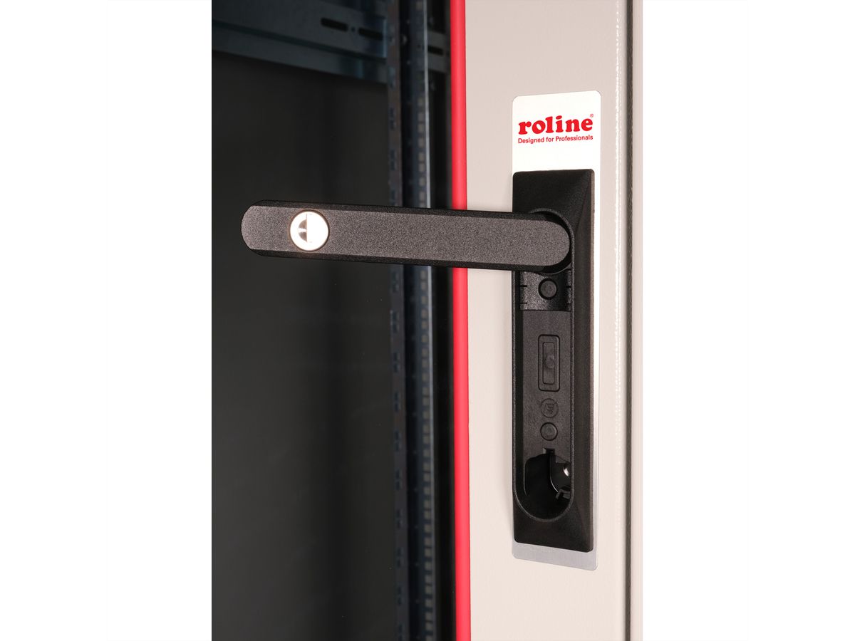 ROLINE 19-inch Network Cabinet Basic 42 U, 600x800 WxD glass door grey