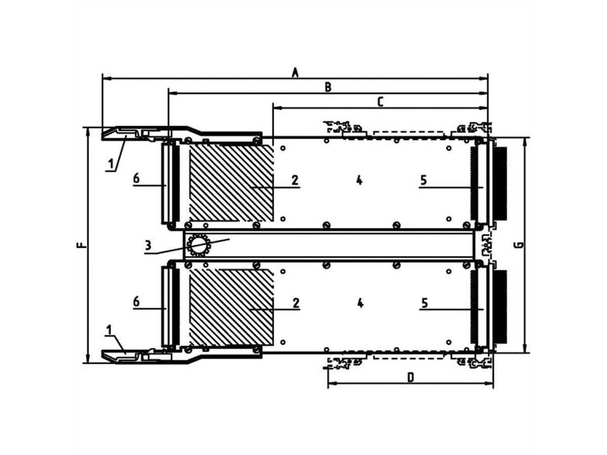 SCHROFF Test Adaptors for VMEbus, P2, 3 U, 160 mm