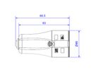 BACHMANN montagekoppeling wit, CEE 7/3 2-polig met geaard contact