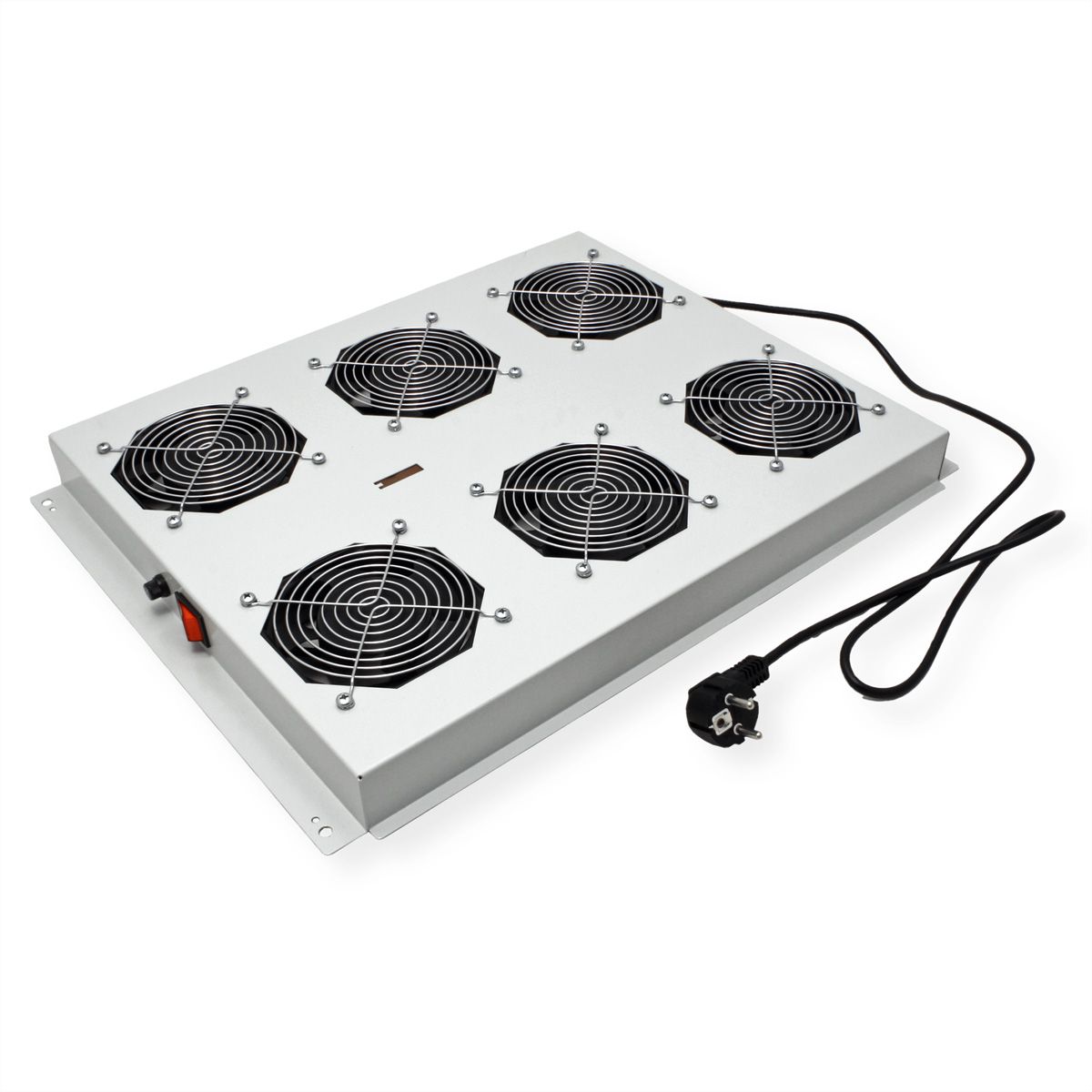 ROLINE 19" roof fan unit with 6 fans, ON/OFF for server rack PRO series, grey