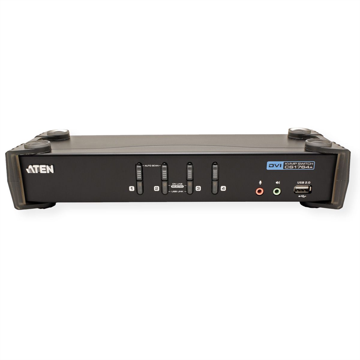 ATEN CS1764A KVM Switch DVI, USB, Audio, USB Hub, 4-Poorts