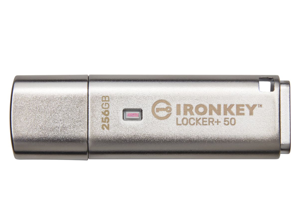 Kingston Technology IronKey Locker+ 50 USB flash drive 256 GB USB Type-A 3.2 Gen 1 (3.1 Gen 1) Silver