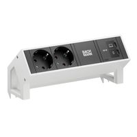BACHMANN DESK2 2xCEE7/3 1xUSB C/C 65W, L=0.2m RAL9010