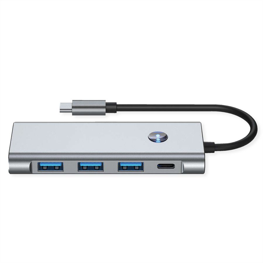 VALUE Dockingstation Type C, 1x HDMI 4K60, 3x USB 3.2 Gen1 Type A, 1x SD/Micro SD (TF), 1x Type C PD (Power Delivery)