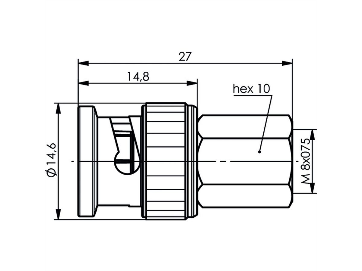 TELEGÄRTNER Adapter BNC-Stecker / FME-Stecker