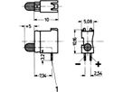SCHROFF enkele LED, lange uitvoering, Ø 3,2 mm, geel
