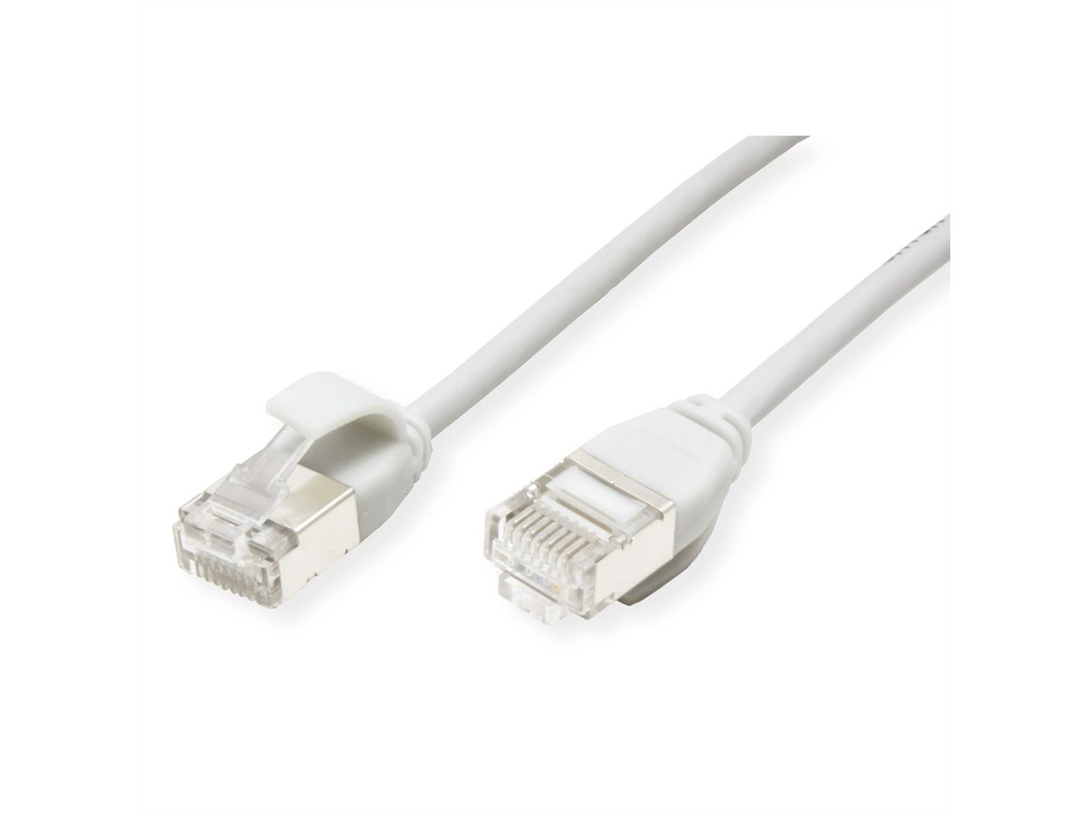 ROLINE F/UTP DataCenter Patchkabel Cat.6A (Class EA), LSOH, extra dun, wit, 1,5 m
