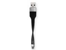 ROLINE USB 3.2 Gen 1 Siliconen kabel, A-C, M/M, zwart, 11 cm