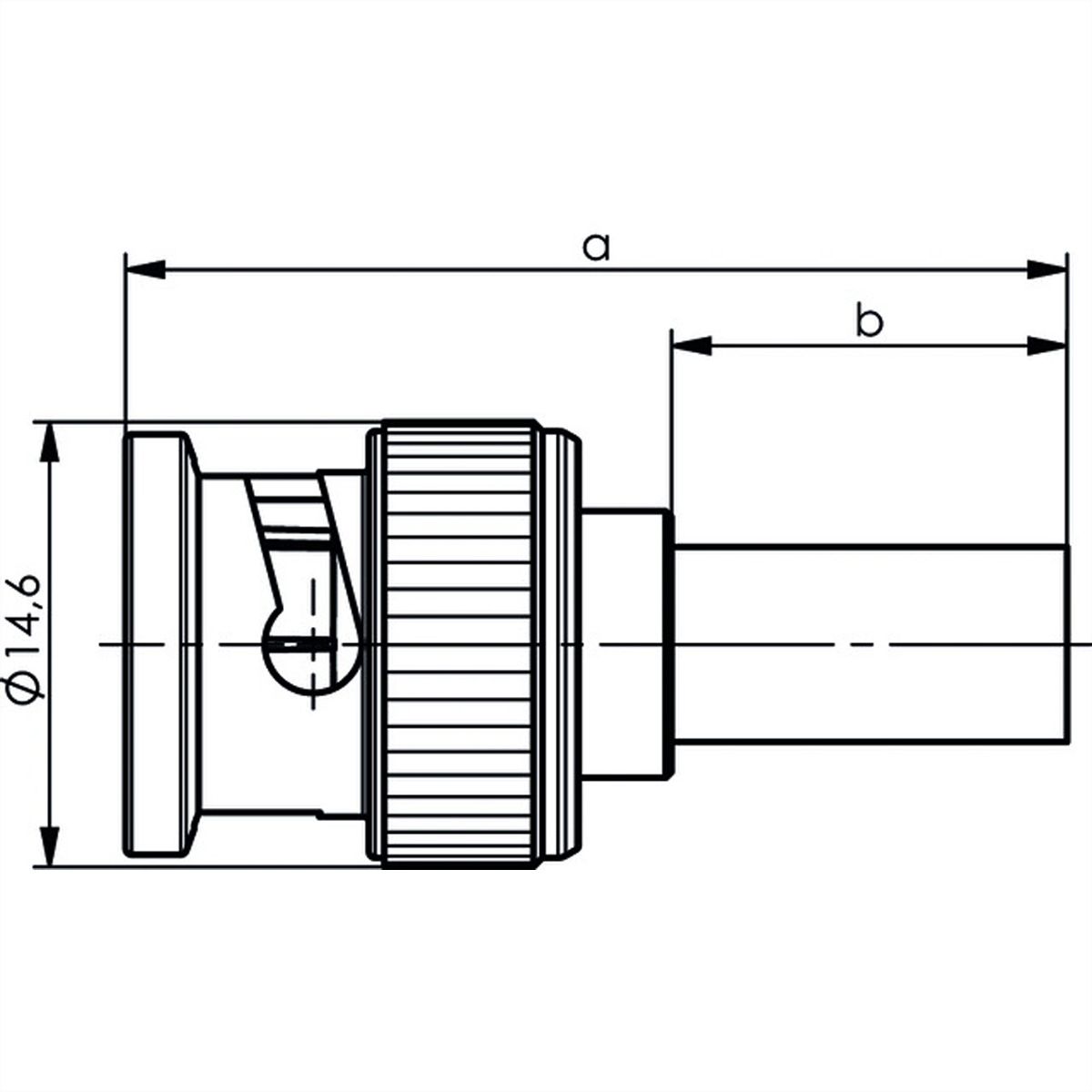 TELEGÄRTNER BNC-Crimpstecker 50 Ohm, für RG-58C/U Professional