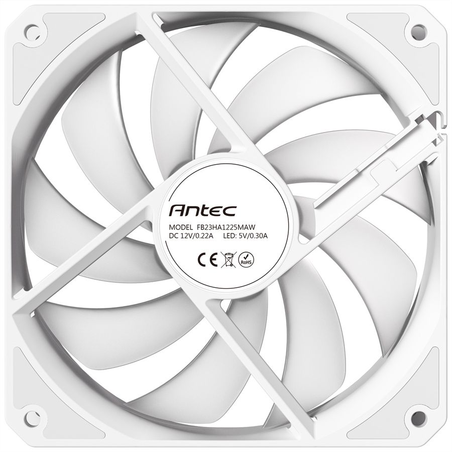 ANTEC P12R PWM ARGB REVERSE Fan PC Case Fan, white