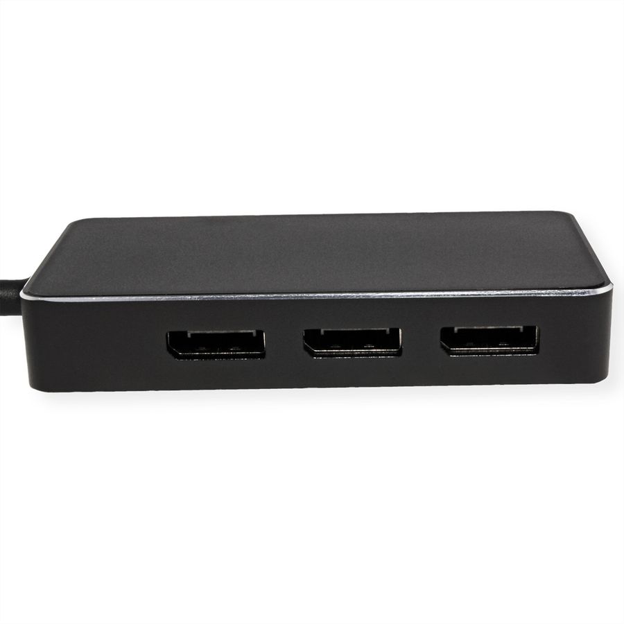 VALUE USB Type C -DP Multistream Adapter, 3x DP, 4K, M/F
