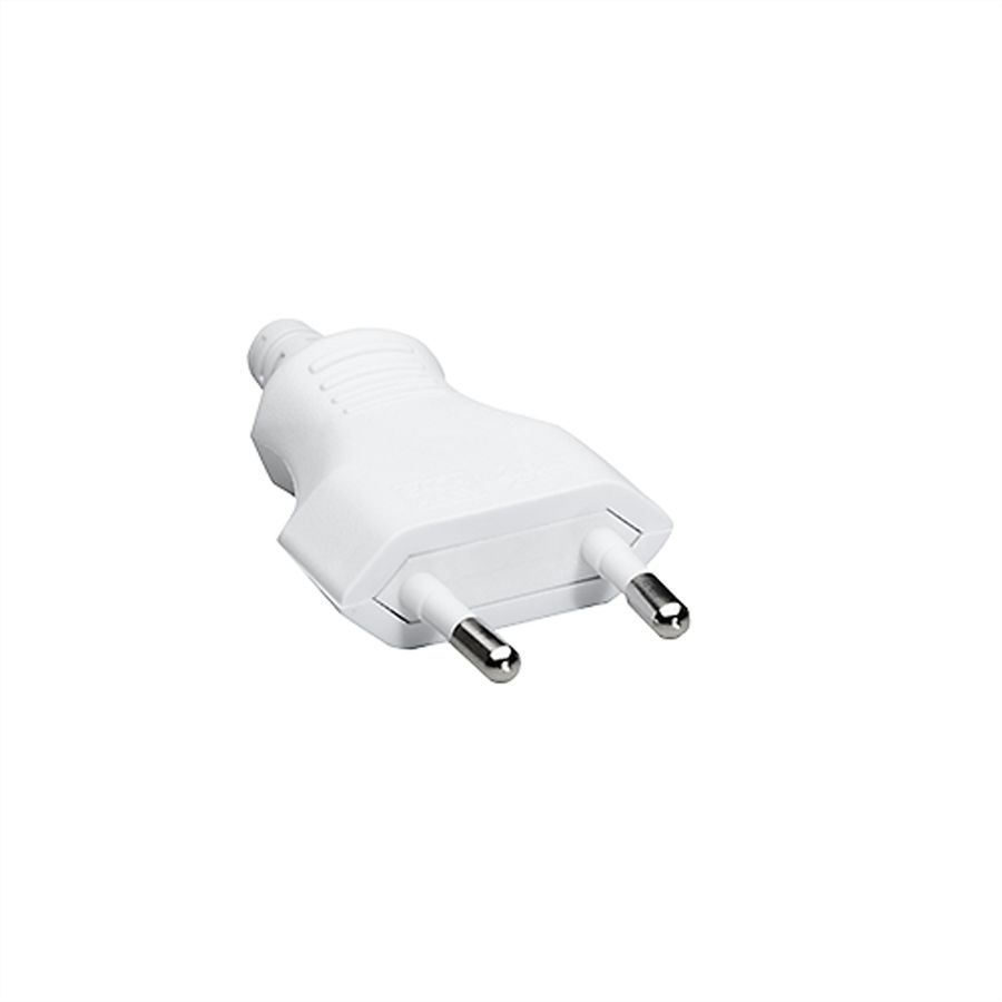 BACHMANN Euro flat plug, white, Screw connection PU 3 pcs. in polybag