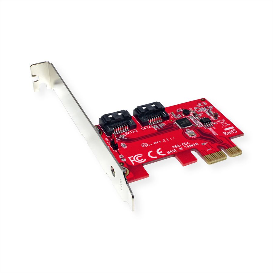 ROLINE PCIe x1 SATA III 6Gbps AHCI 2-Poorts Low Profile Host Adapter