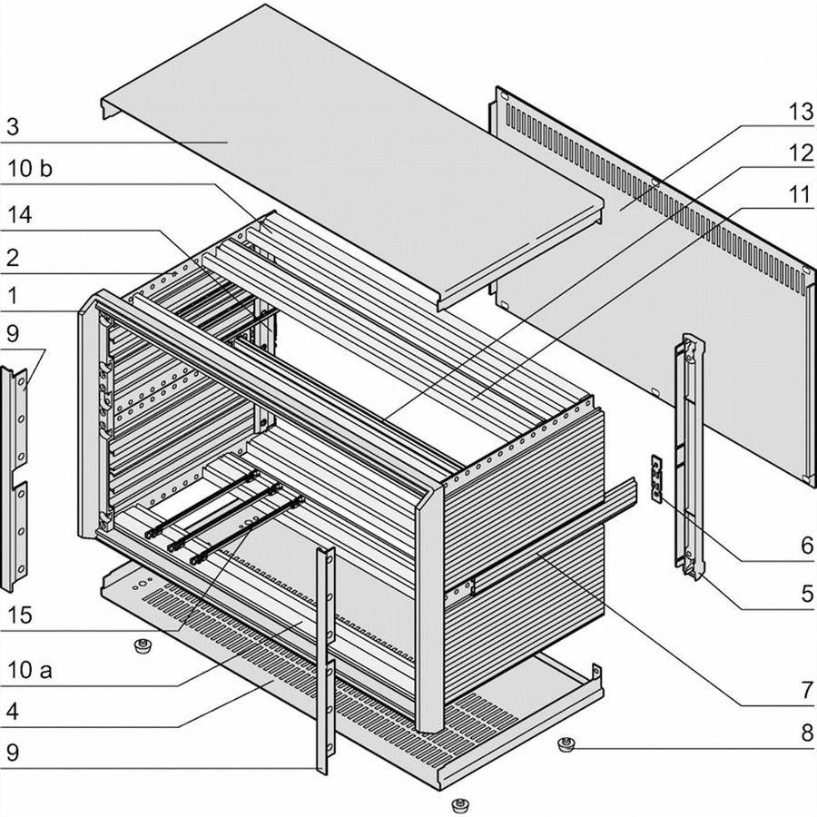 SCHROFF PropacPRO Complete Desktop Case, Shielded, 3 U, 28 HP, 266 mm