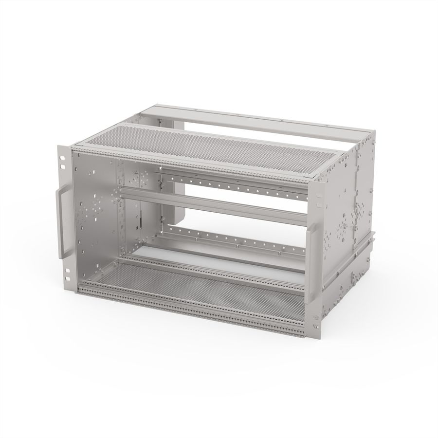 SCHROFF EuropacPRO 19" moduledrager voor rail, afgeschermd, SNCF, CompactPCI, 6 HE, 84 PK, 320 mm