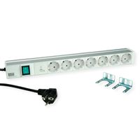 BACHMANN 19" 1U 7xCEE7/3 1xSPD-Plus 1xswitch 2,0m CEE7/7