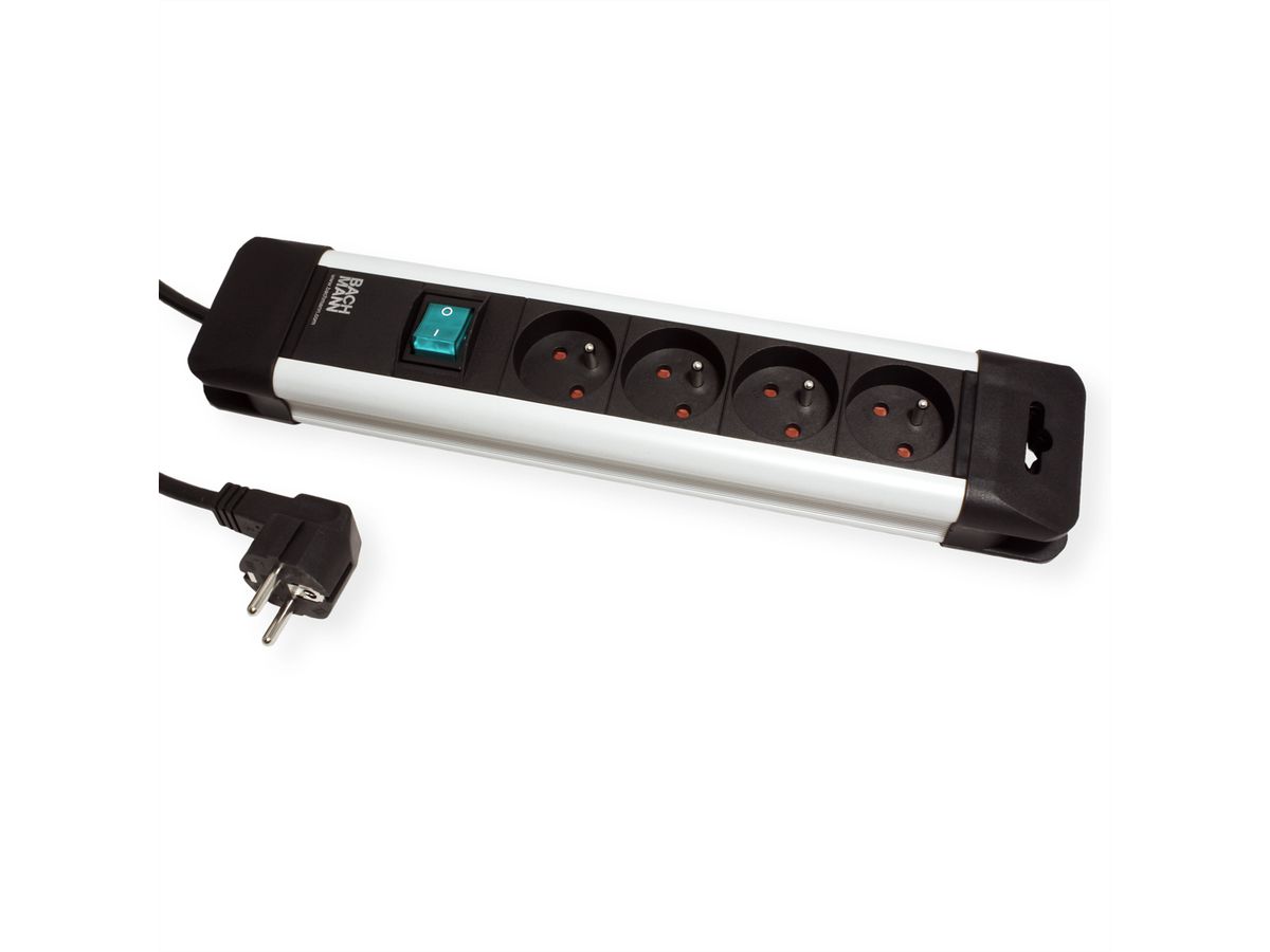 BACHMANN CONNECTUS 4xUTE 1xSchalter Strom 2,0m CEE7/7