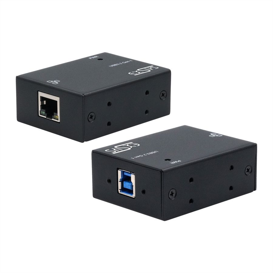 EXSYS EX-13021HMV USB 3.2 Gen 1 B-Port to Ethernet 1 Gigabit, incl. DIN-Rail Kit (Metal Case)