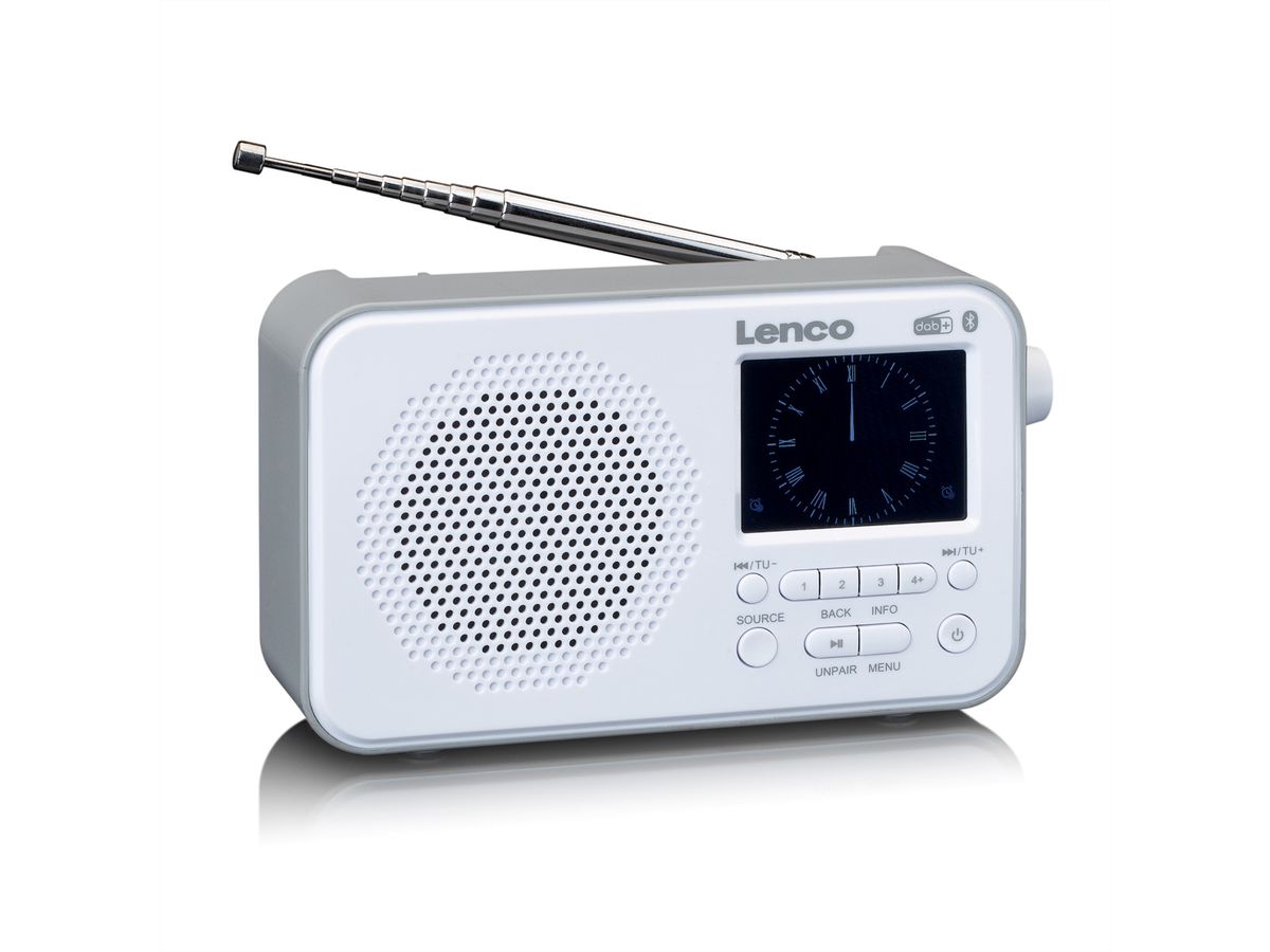 Lenco DAB+ Radio PDR-036WH, Wit