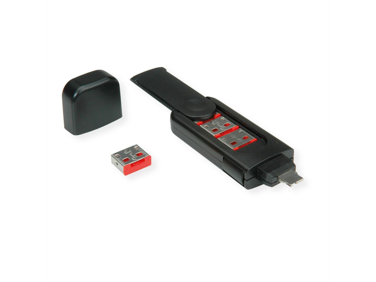 ROLINE USB Type A Port Blocker, 4x slot en 1x sleutel