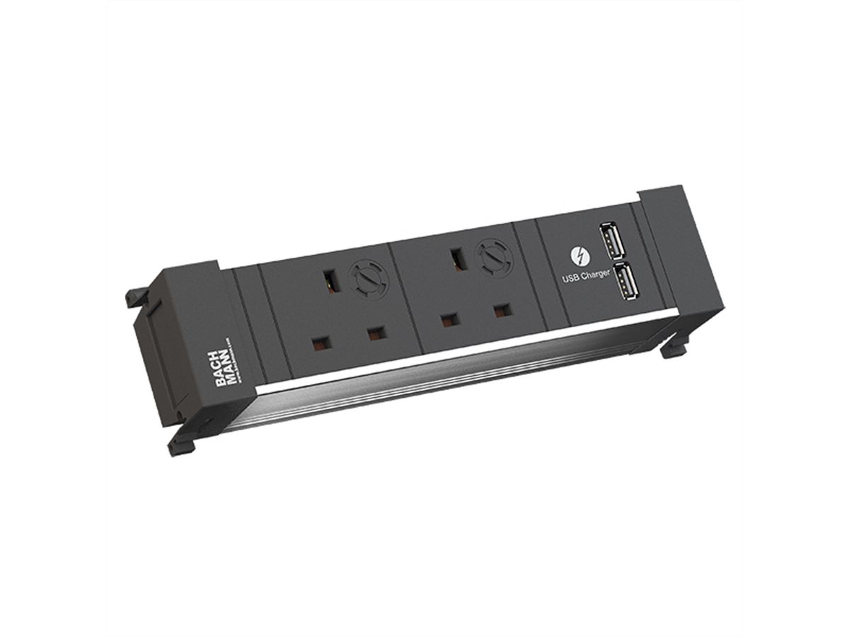 BACHMANN POWER FRAME 2xUK USB Charger, Current 0.2m GST18 United Kingdom