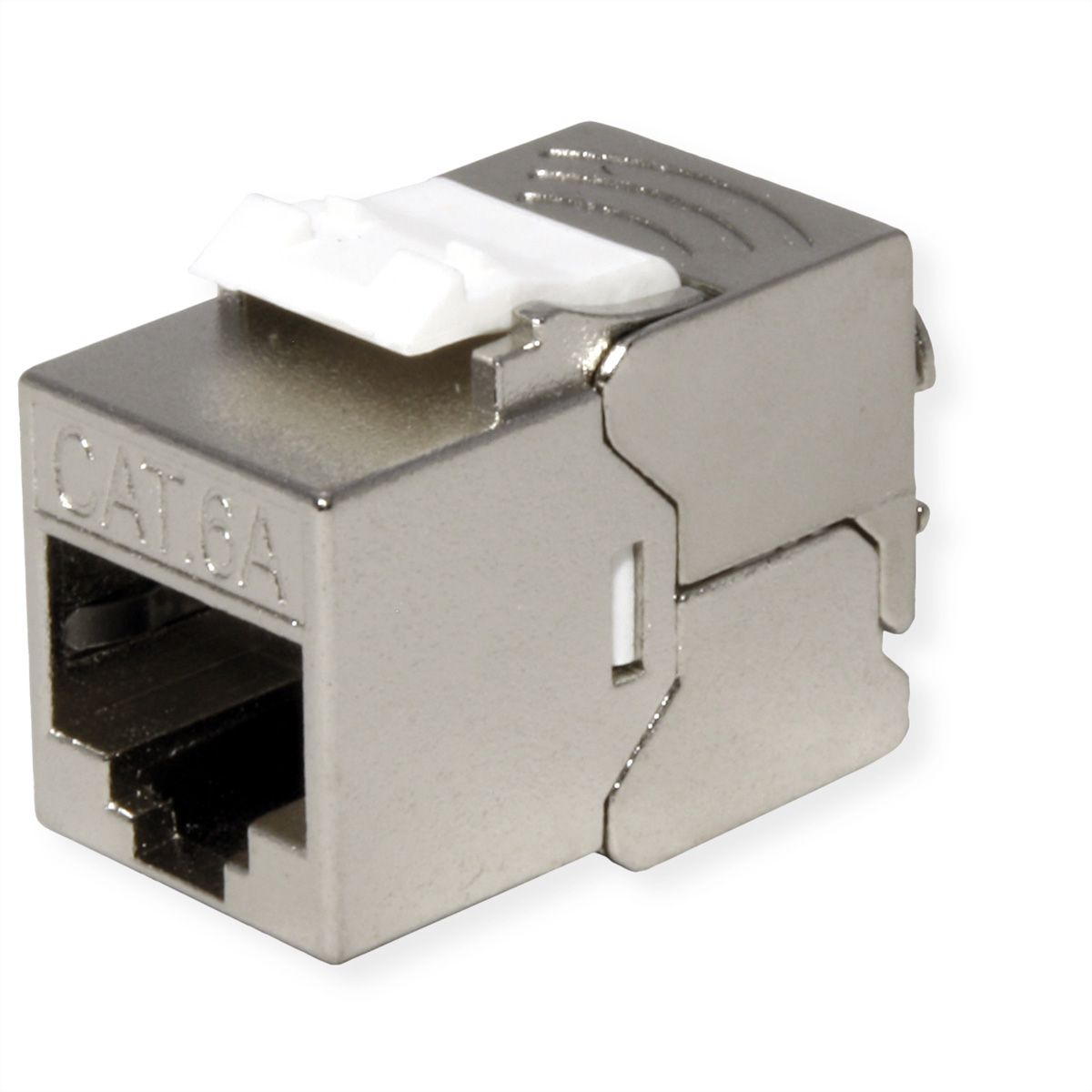 ROLINE Keystone Jack, Cat.6A (Class EA), RJ-45, STP, tool-free, SLIM and SHORT, silver
