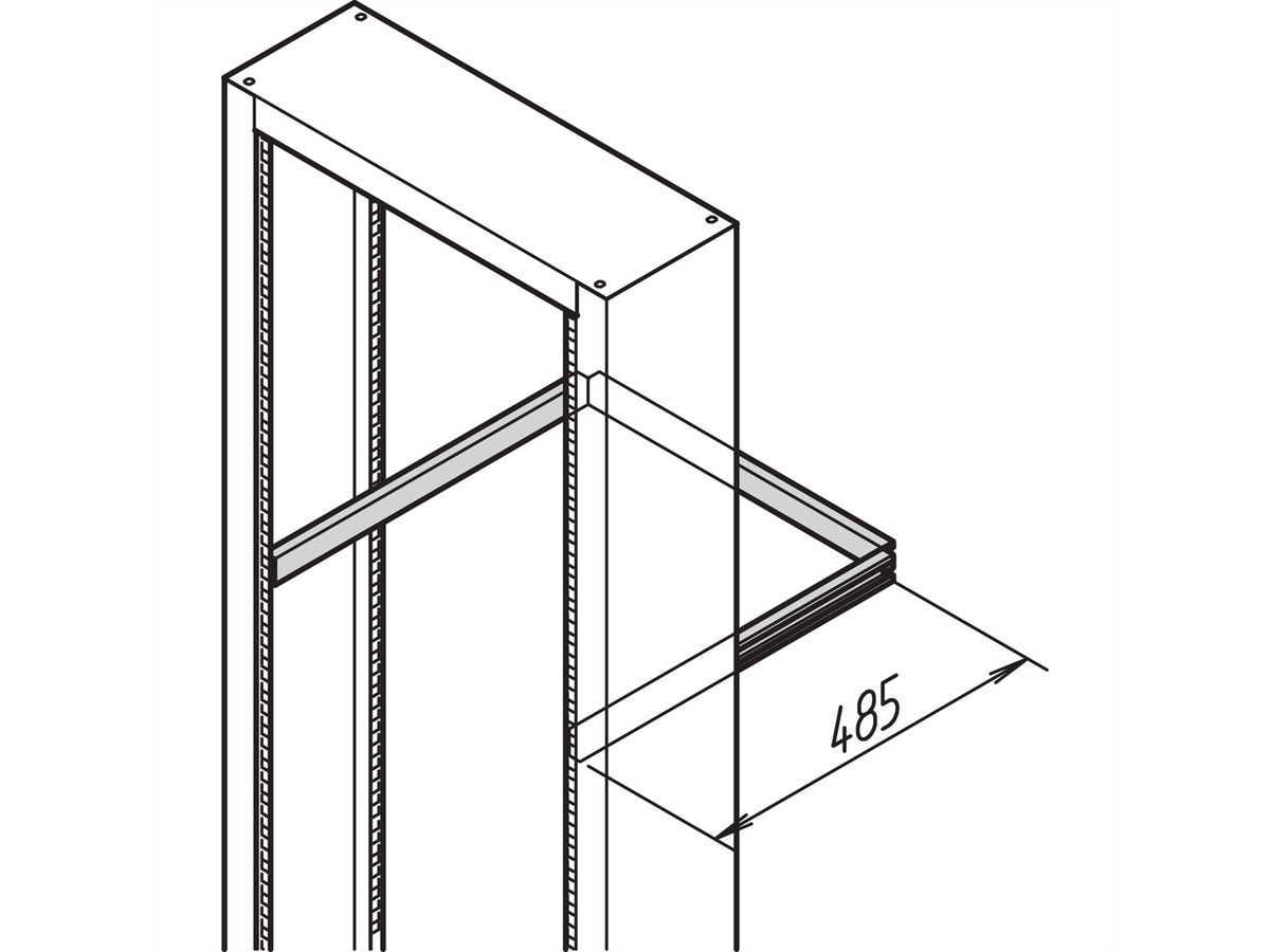 SCHROFF Labrack Kabelsteunrail