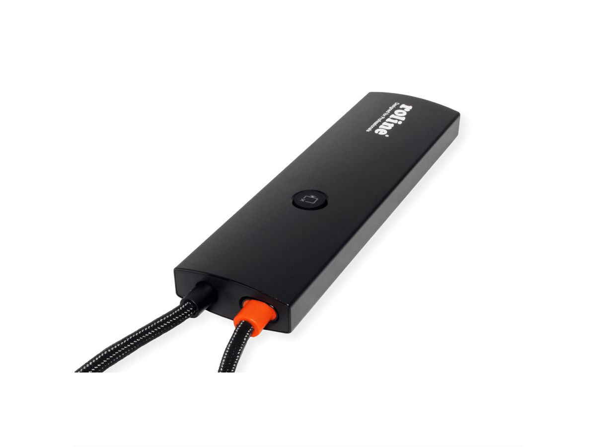 ROLINE USB 3.2 Gen 2 Type C Docking Station, HDMI 4K60, USB 3.2 Gen2, USB-C PD, LAN, SD-Card Reader