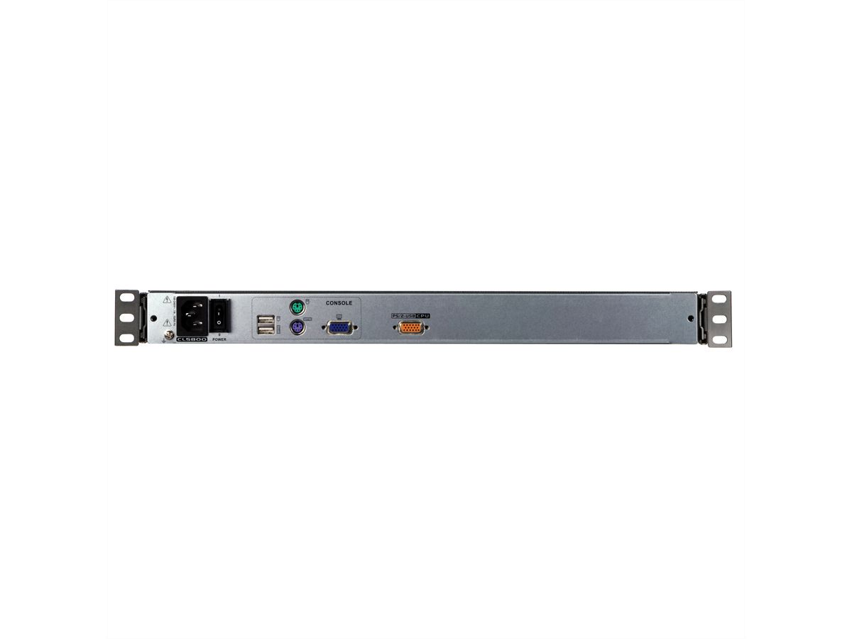 ATEN CL5800N KVM-Console, 48cm LCD, VGA, PS/2-USB, Peripheral Port, DE-Layout