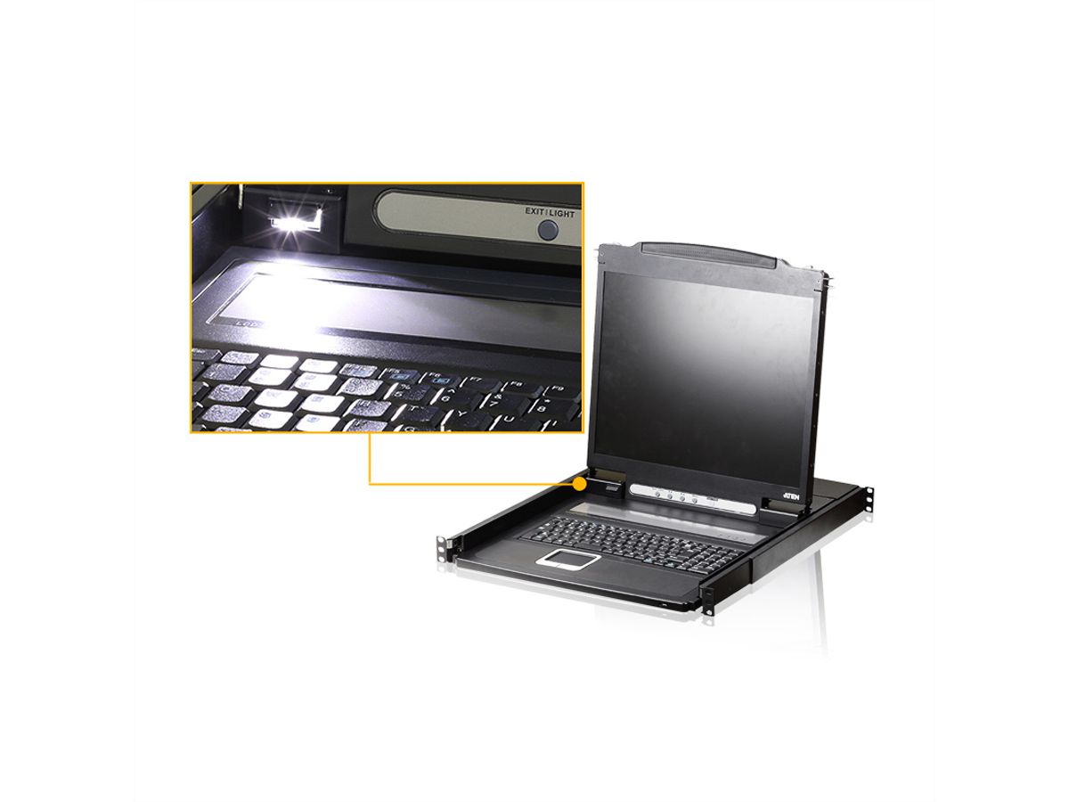 ATEN CL1000N KVM-Konsole, 19" LCD, VGA, PS/2, FR-Layout